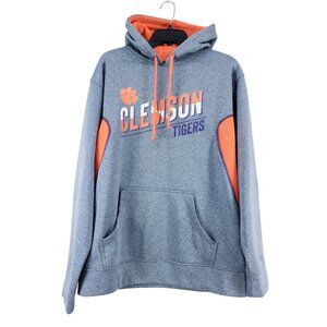 Clemson Tigers Hooded Sweatshirt Men's Size Medium 38/40 Gray